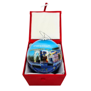 TTD Gifts Christmas ball in luxury gift box - the Skinny Bridge - Amsterdam