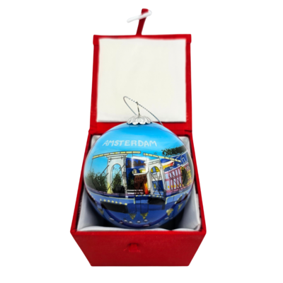TTD Gifts Weihnachtskugel in luxuriöser Geschenkbox - Die Magere Brücke - Amsterdam