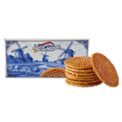 Stroopwafels (Typisch Hollands) Stroopwafels 8 stuks  in Delfts blauwe cadeauverpakking