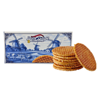 Stroopwafels (Typisch Hollands) Stroopwafels 8 pieces in Delft blue gift packaging