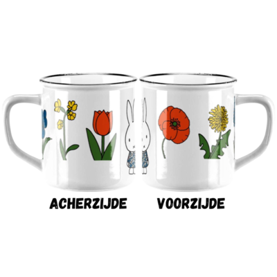 Nijntje (c) Tasse Miffy - Retro - Miffy - Blumen und Pflanzen