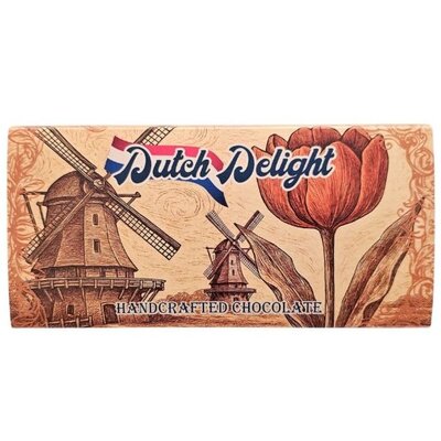Typisch Hollands Milk chocolate bar in vintage packaging - Windmills and tulips
