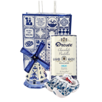 Typisch Hollands Gift bag - Typical Dutch - Mill - Droste Chocolate and clogs