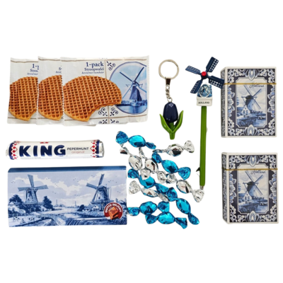 typisch-hollands-geschenkpakket Gift box - Holland Delft blue gifts