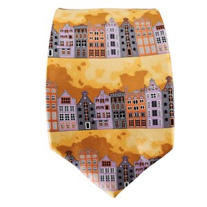 Robin Ruth Fashion Stropdas - Holland - grachtenhuisjes