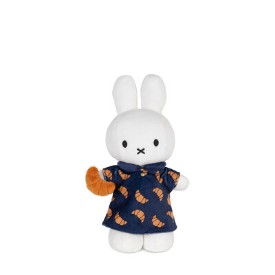 Nijntje (c) Miffy-Plüschtier – Blaues Kleid mit Croissant.