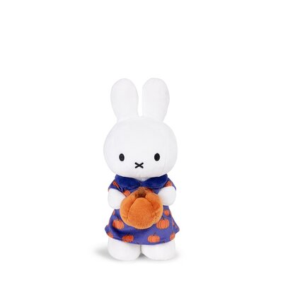Nijntje (c) Miffy cuddly toy - Blue/purple dress with pumpkin - 24cm