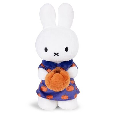 Nijntje (c) Miffy Kuscheltier - Blau/lila Kleid mit Kürbis - 24cm