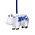 Heinen Delfts blauw Delft Blue Christmas Ornament - Pig