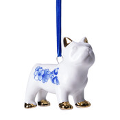 Heinen Delfts blauw Delfter Blau Weihnachtsschmuck - Bulldogge
