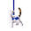 Heinen Delfts blauw Delfter-Blauer Weihnachtsschmuck – Katze mit goldenem Schwanz