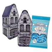 Typisch Hollands Delfter Blau Giebelhaus mit Quasselstrippen