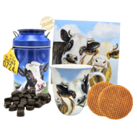 Typisch Hollands Kuh-Geschenkset - Tasse, Dose, Servietten