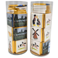 Typisch Hollands Chocolate tiles - Dutch glory - Tube of 50 pieces