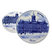 Heinen Delfts blauw Magnetfliese - Rund um Amsterdamer Giebelhäuser - Copy