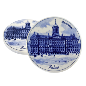 Heinen Delfts blauw Magnetfliese - Rund um Amsterdamer Giebelhäuser - Copy