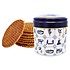 Typisch Hollands Stroopwafels in einer Delfter blau karierten Dose - Holland