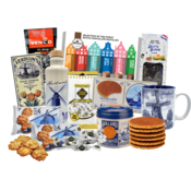 typisch-hollands-geschenkpakket Paket mit typisch holländischen Delikatessen (in einem holländischen Postkarton)