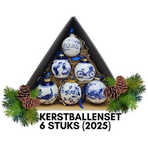 Heinen Delfts blauw Delft blue decorated Christmas ball 2025 - Copy