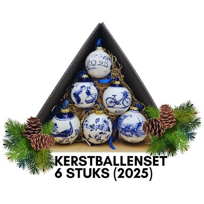 Heinen Delfts blauw Delft blue decorated Christmas ball 2025 - Copy