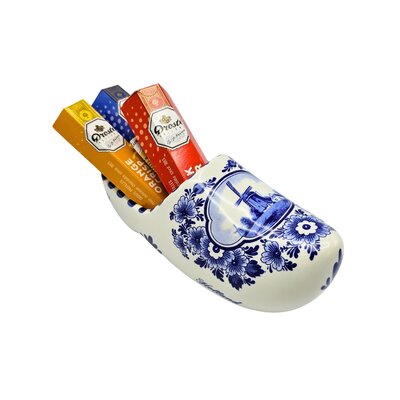 Droste Large Delft blue clog filled with 3 rolls - Droste pastilles