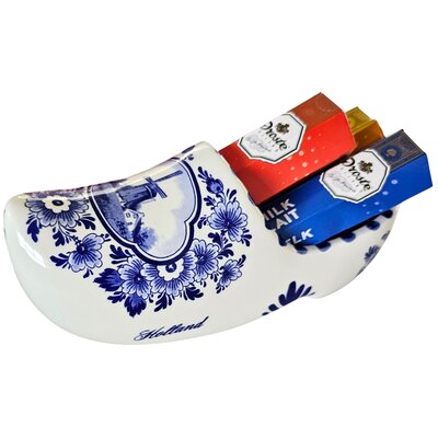 Droste Large Delft blue clog filled with 3 rolls - Droste pastilles