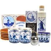 Typisch Hollands Delfter Blau Tee und Teetasse Geschenkset - (2 Personen)