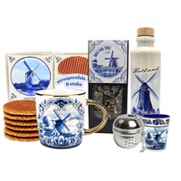 Typisch Hollands Thee en theemok Delftblauwe cadeauset - (1 persoon)