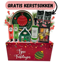Typisch Hollands Red-Green Christmas Package with Likorette and FREE Christmas Socks (LAST QUANTITIES)