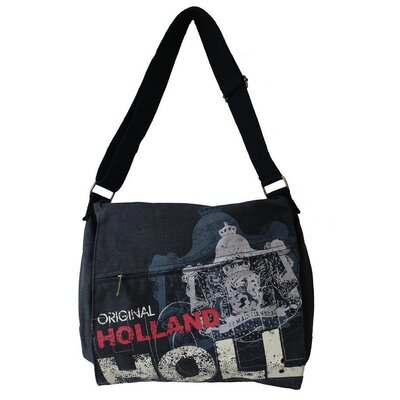 Robin Ruth Fashion Large Holland wrap bag - Postman's Bag - Black-Anthracite