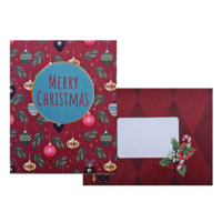 Typisch Hollands Double Christmas card in envelope - red-gold