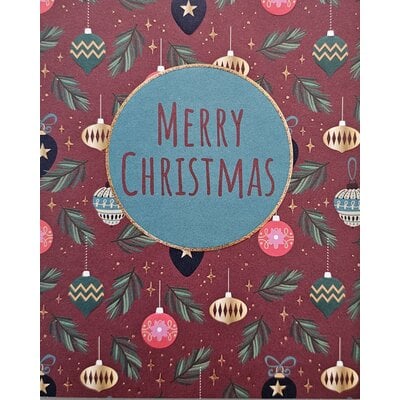Typisch Hollands Double Christmas card in envelope - red-gold