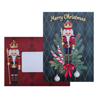 Typisch Hollands Doppelte Weihnachtskarte im Umschlag.  - Copy