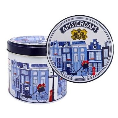 TTD Gifts Stroopwafels in blik  Grachtenpandjes en fiets