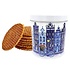 Typisch Hollands Stroopwafels in der Dose - Amsterdam - Fahrradwindmühle und Giebelhäuser