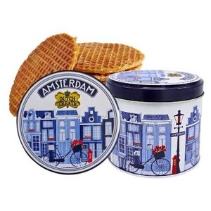 TTD Gifts Stroopwafels in blik  Grachtenpandjes en fiets