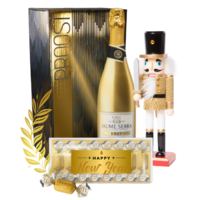 Typisch Hollands Geschenkset - Gold mit Cava und Schokolade - Prost!