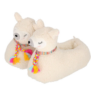 Typisch Hollands Animal slippers - alpacas - white