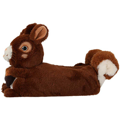 Typisch Hollands Animal slippers - Squirrel - Dark brown