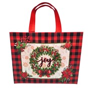 Typisch Hollands Shopper Christmas - Christmas wreath checked