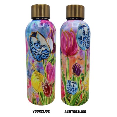 Typisch Hollands Water bottle (insulated bottle) Tulips red - Copy
