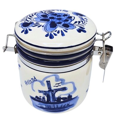 Typisch Hollands Delfter Blau Vorratsglas Mühle 9 cm