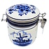 Typisch Hollands Delfts-blauw voorraadpot molen 9 cm