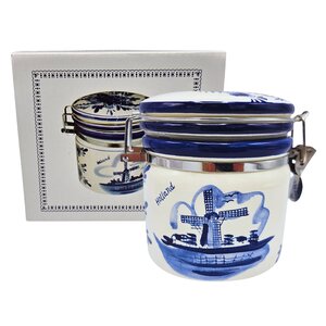 Typisch Hollands Delft blue storage jar - 11 cm