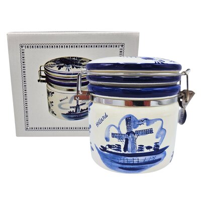 Typisch Hollands Delft blue storage jar - 11 cm