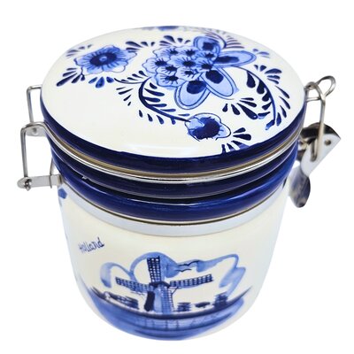 Typisch Hollands Delft blue storage jar - 11 cm