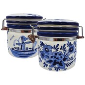 Typisch Hollands Delfts blauwe voorraadpot - 11 cm