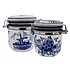 Venco Delfts-blauw voorraadpot molen met Venco drop