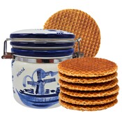 Ter Steege souvenirs Delfts blauwe voorraadpot - met stroopwafels