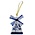 Typisch Hollands Small windmill Christmas ornament on a gold ribbon